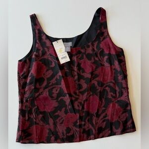 Vintage NWT Sigrid Olsen Women’s 10 Silk Blend Floral Tank Lined Boho-chic